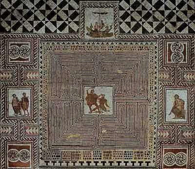 Mosaico di Teseo e minotauro